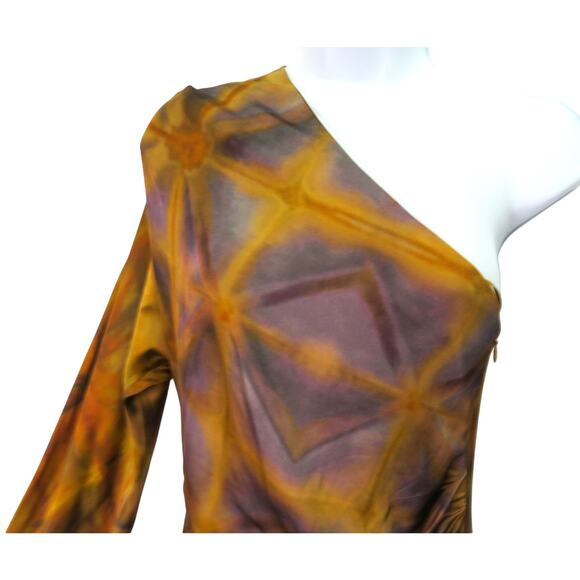 NWT ZARA ZW Collection Printed Asymmetric Multicolored Dress Women's Sz XS - Picture 5 of 12